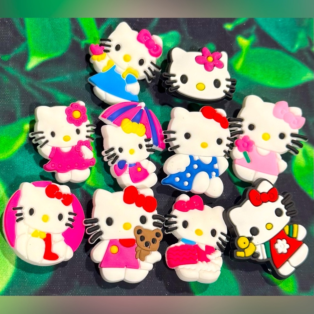 10 Hello Kitty Croc Charms Jibbit Shoe Charm